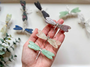 Crystal Dragonfly Wings with Metal Accent Body