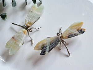 Crystal Dragonfly Wings with Metal Accent Body