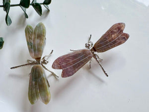 Crystal Dragonfly Wings with Metal Accent Body