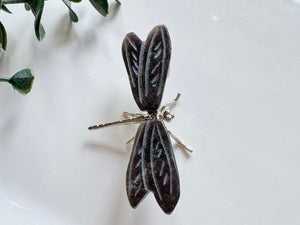 Crystal Dragonfly Wings with Metal Accent Body