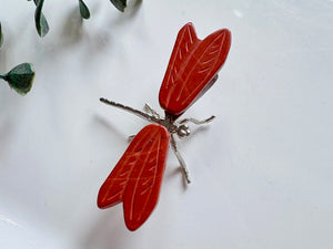 Crystal Dragonfly Wings with Metal Accent Body