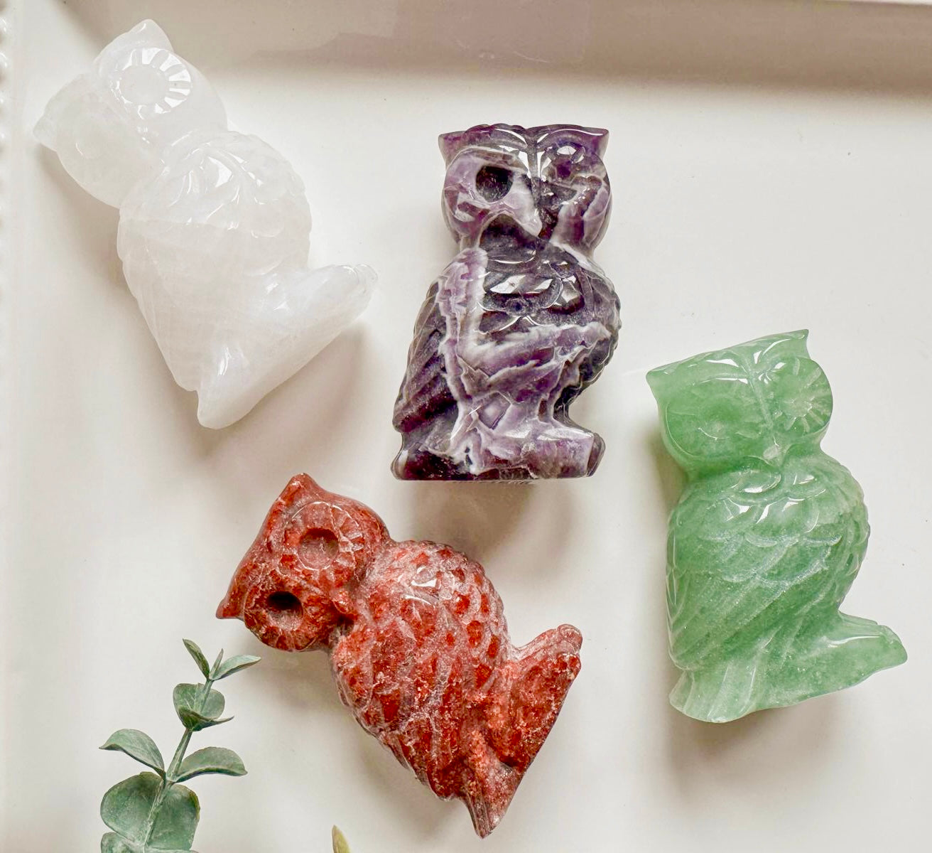 Crystal Owl Carving || 3"