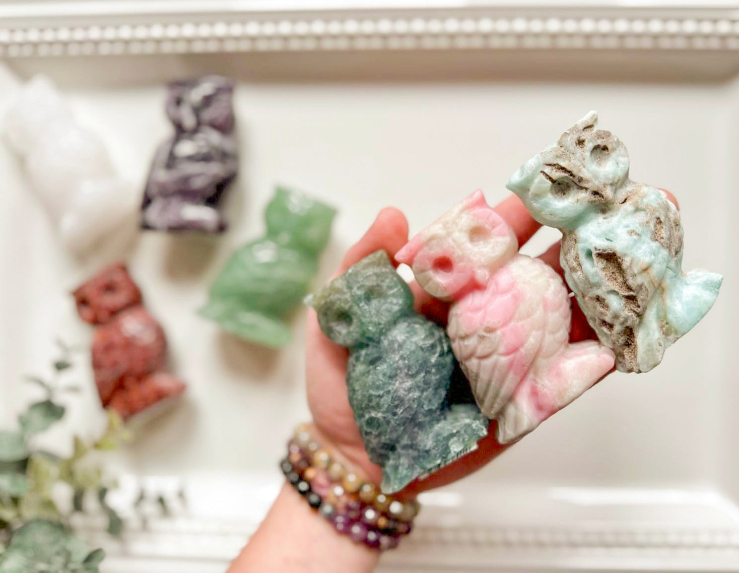 Crystal Owl Carving || 3"