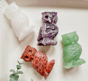 Crystal Owl Carving || 3"