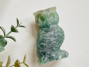 Crystal Owl Carving || 3"