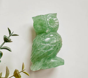 Crystal Owl Carving || 3"
