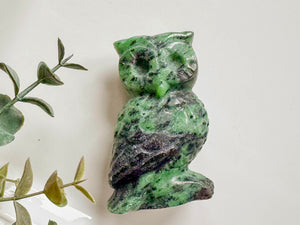 Crystal Owl Carving || 3"