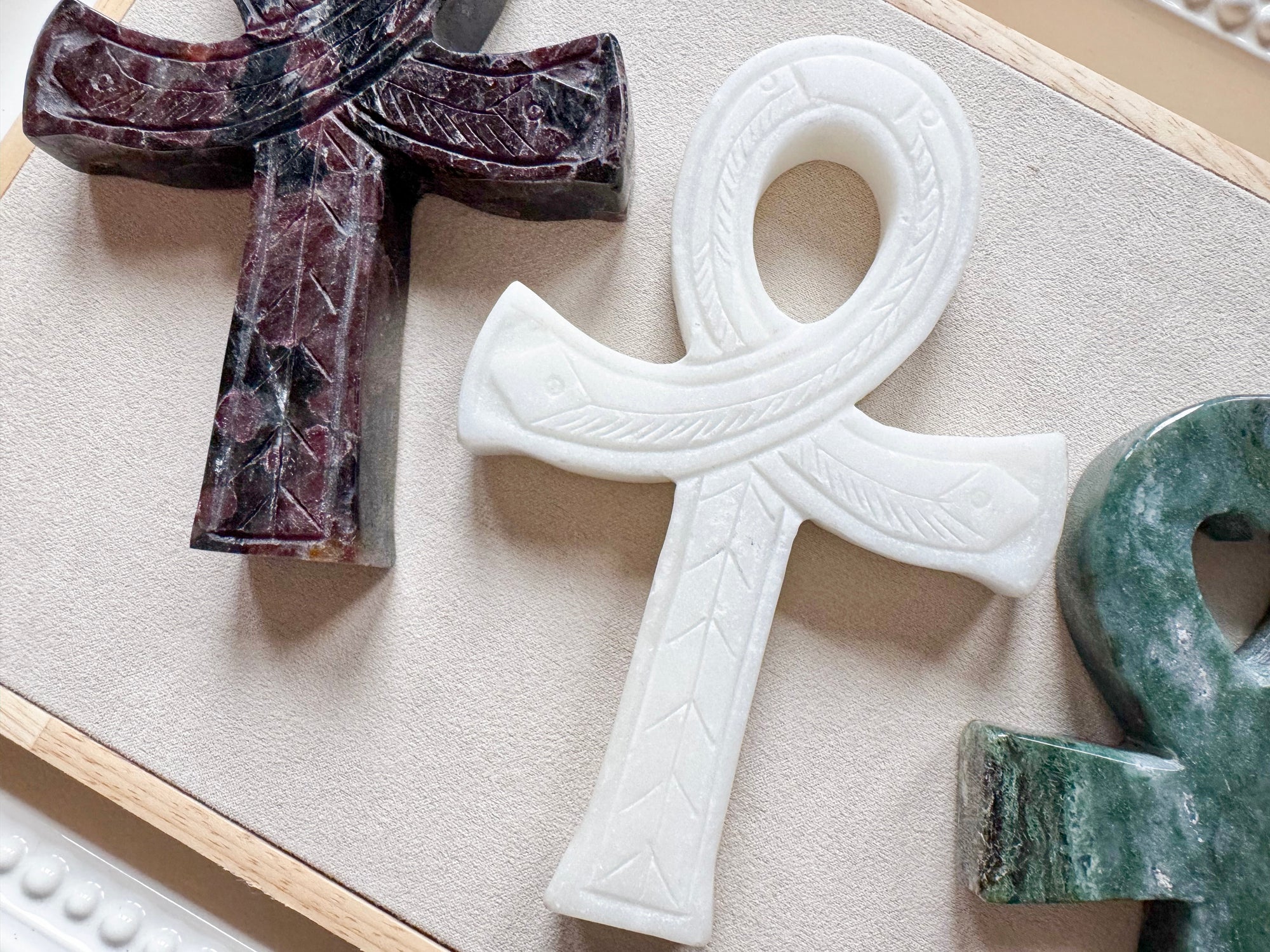 Crystal Ankh Carving