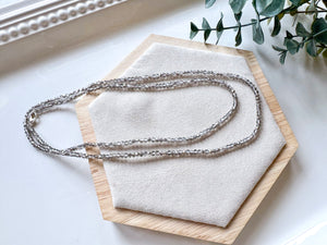 Dainty Grey Swarovski Crystal Necklace