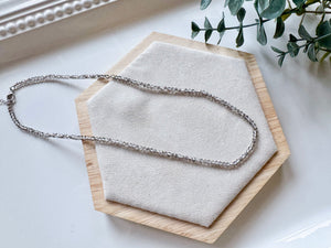 Dainty Grey Swarovski Crystal Necklace