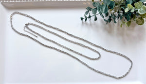 Dainty Grey Swarovski Crystal Necklace