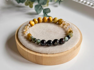 Denver Gem Show Exclusive || Blue & Golden Tiger Eye, Citrine & Astrophyllite