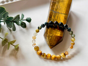 Denver Gem Show Exclusive || Blue & Golden Tiger Eye, Citrine & Astrophyllite