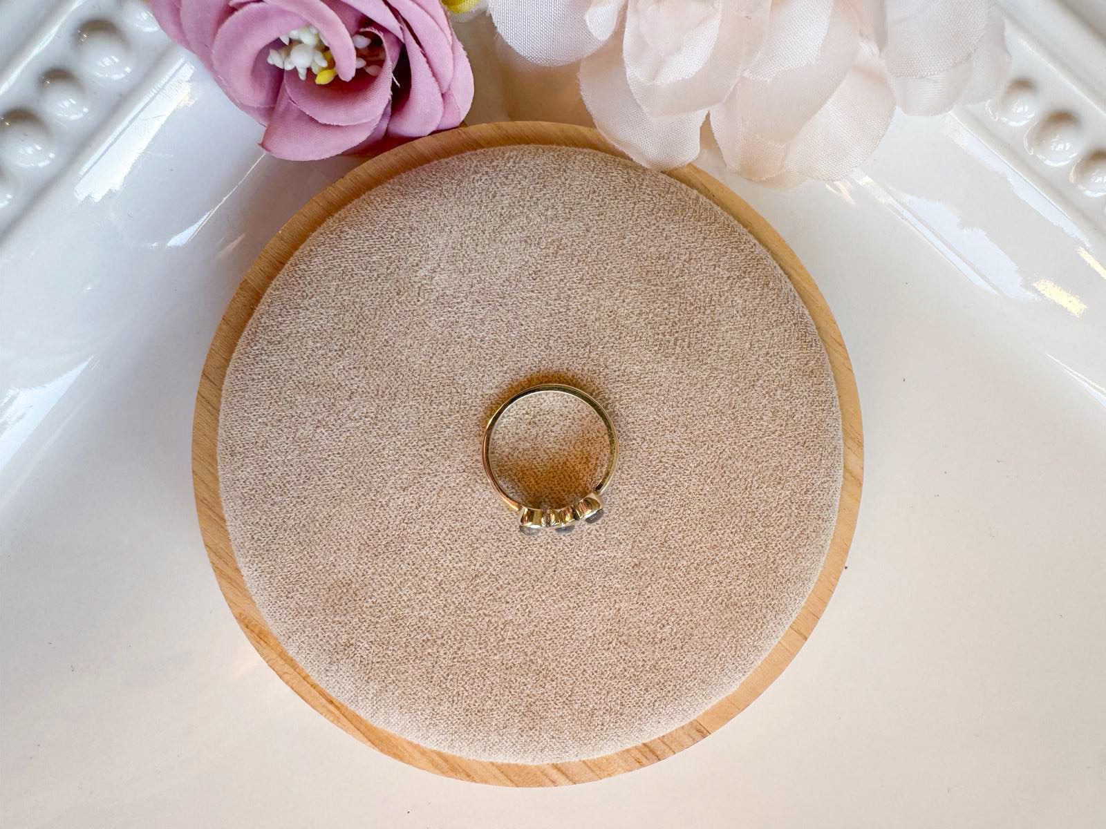 Dew Drop Dainty Sterling Ring || Labradorite