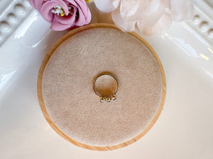 Dew Drop Dainty Sterling Ring || Labradorite