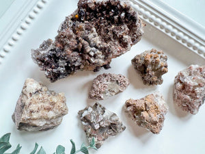 Dogtooth Calcite with Fluorite || Mexico