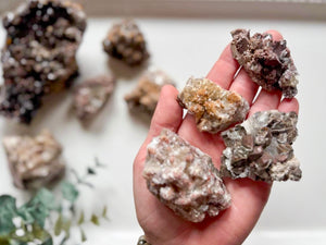 Dogtooth Calcite with Fluorite || Mexico