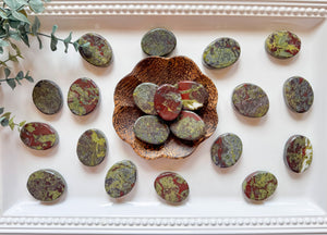 Dragon Blood Jasper Flat Palm Stone

