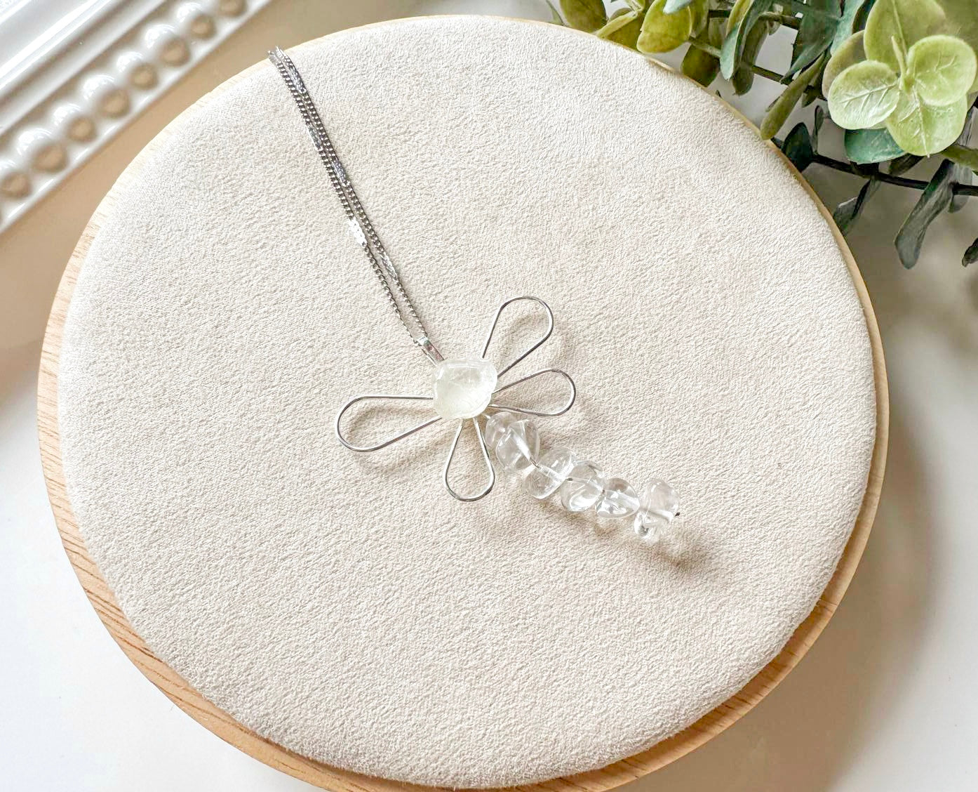 Dragon Fly Crystal Chip Necklace