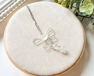 Dragon Fly Crystal Chip Necklace