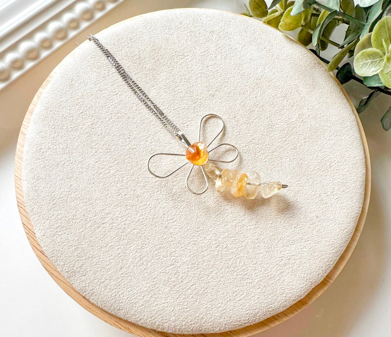 Dragon Fly Crystal Chip Necklace