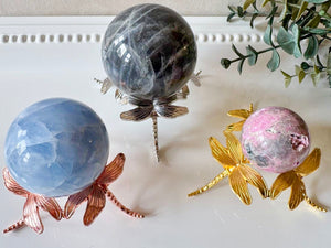 Dragonfly Trio Metal Sphere Holder