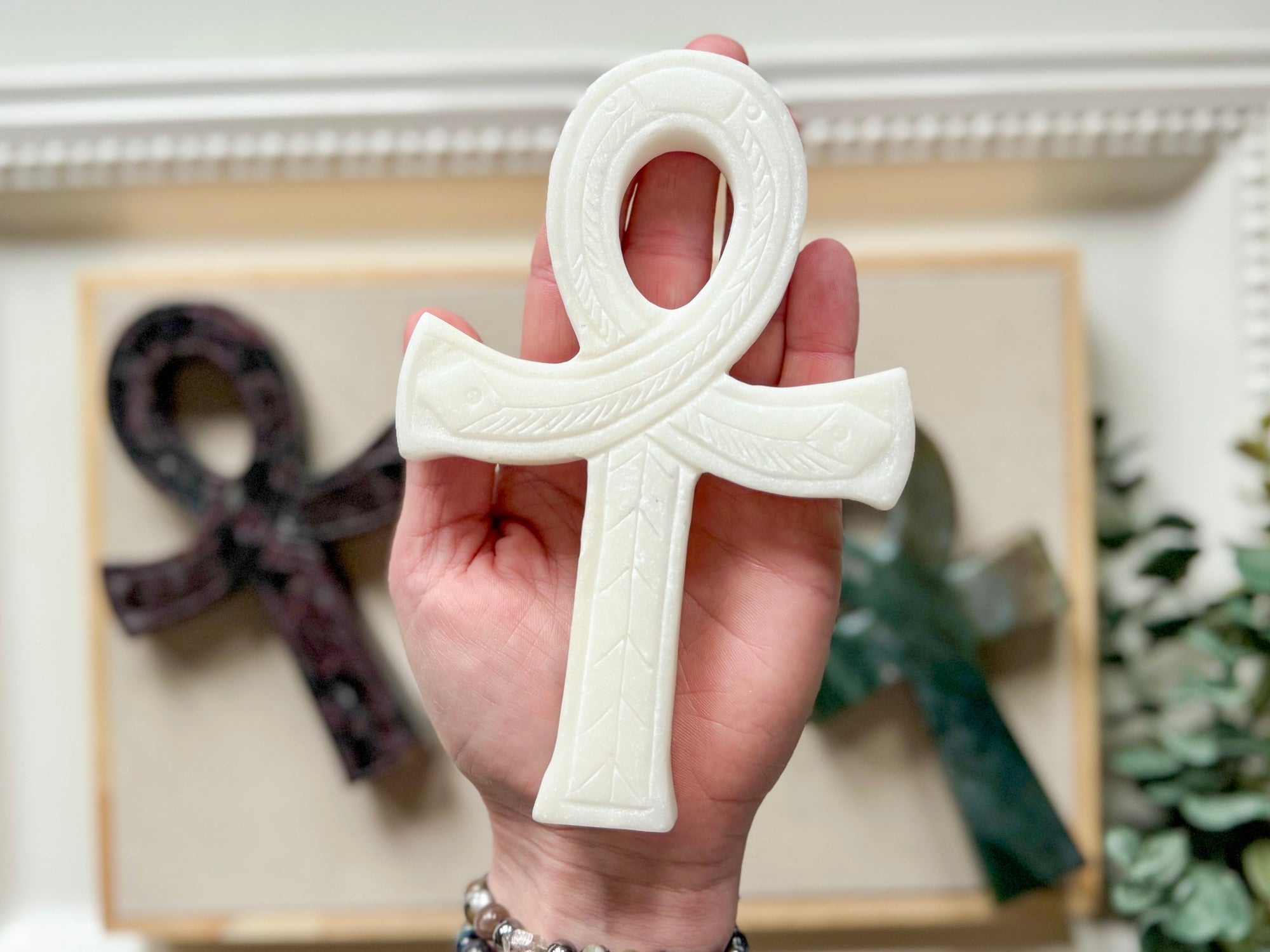 Crystal Ankh Carving