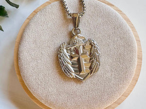 Eagle with Cross on Badge || Stainless Steel