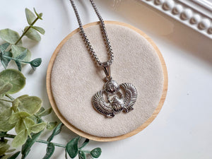 Egyptian Scarab Wings Spread - Silver