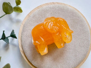 Elephant Crystal Carving || 1.75"