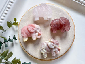 Elephant Crystal Carving || 1.75"