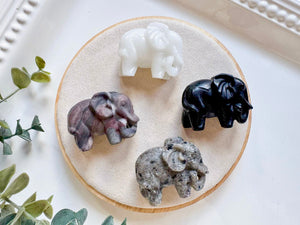 Elephant Crystal Carving || 1.75"