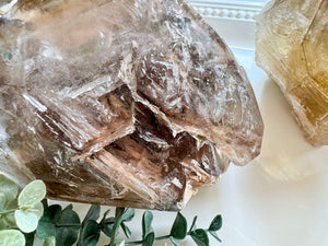 Elestial Quartz Raw & Polished Point || Brazil