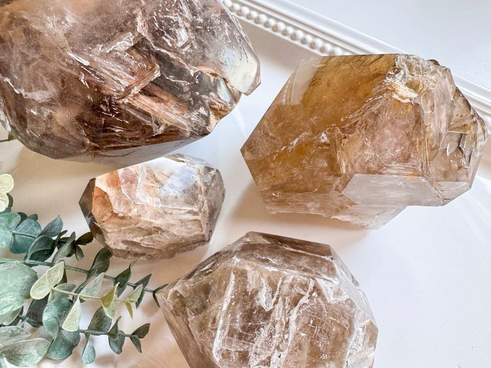 Elestial Quartz Raw & Polished Point || Brazil