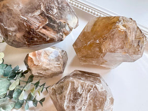 Elestial Quartz Raw & Polished Point || Brazil