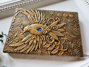 Embossed Hardcover Embellished Bird Journal