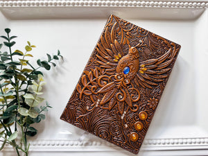 Embossed Hardcover Embellished Bird Journal