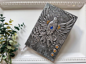 Embossed Hardcover Embellished Bird Journal