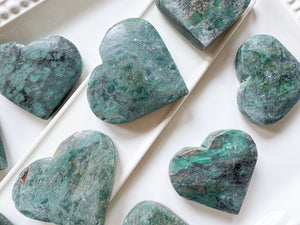 Emerald Verdite Jasper Heart