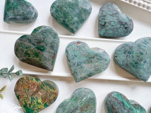 Emerald Verdite Jasper Heart