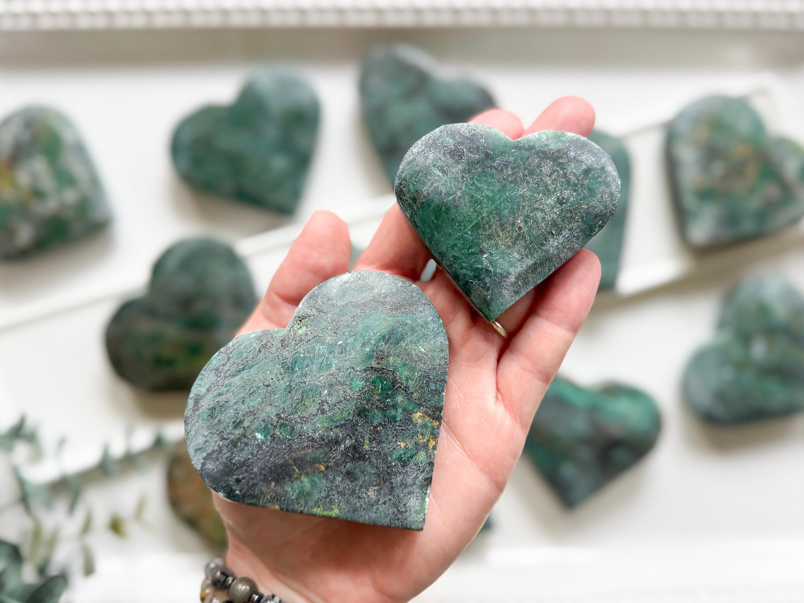 Emerald Verdite Jasper Heart
