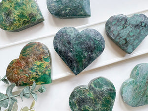 Emerald Verdite Jasper Heart