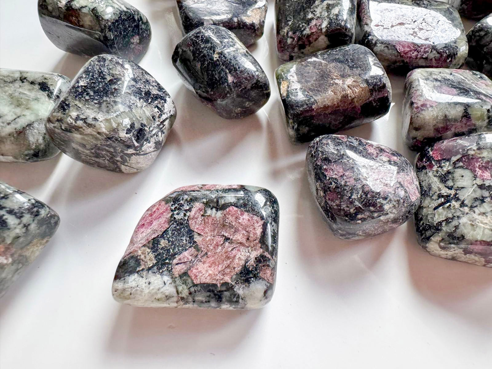 Eudialyte Tumbled Stone || Grade AA