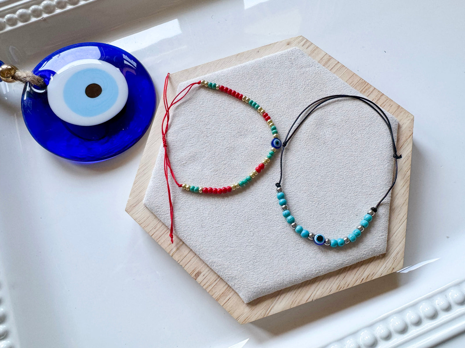 Evil Eye Adjustable Cord Bracelet