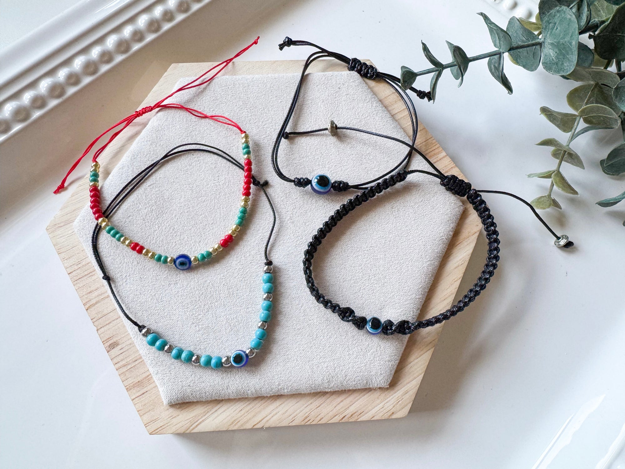 Evil Eye Adjustable Cord Bracelet