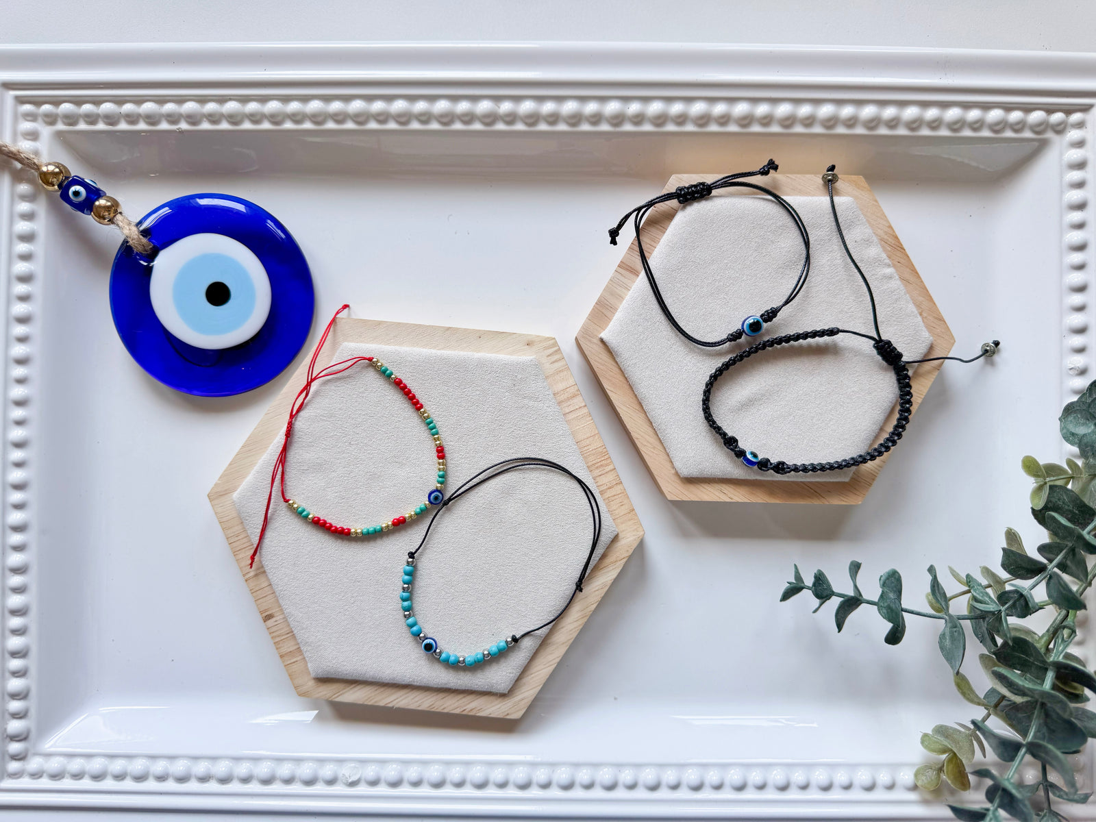 Evil Eye Adjustable Cord Bracelet