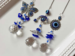 Evil Eye Rainbow Catcher Window Hanger