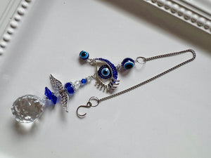 Evil Eye Rainbow Catcher Window Hanger