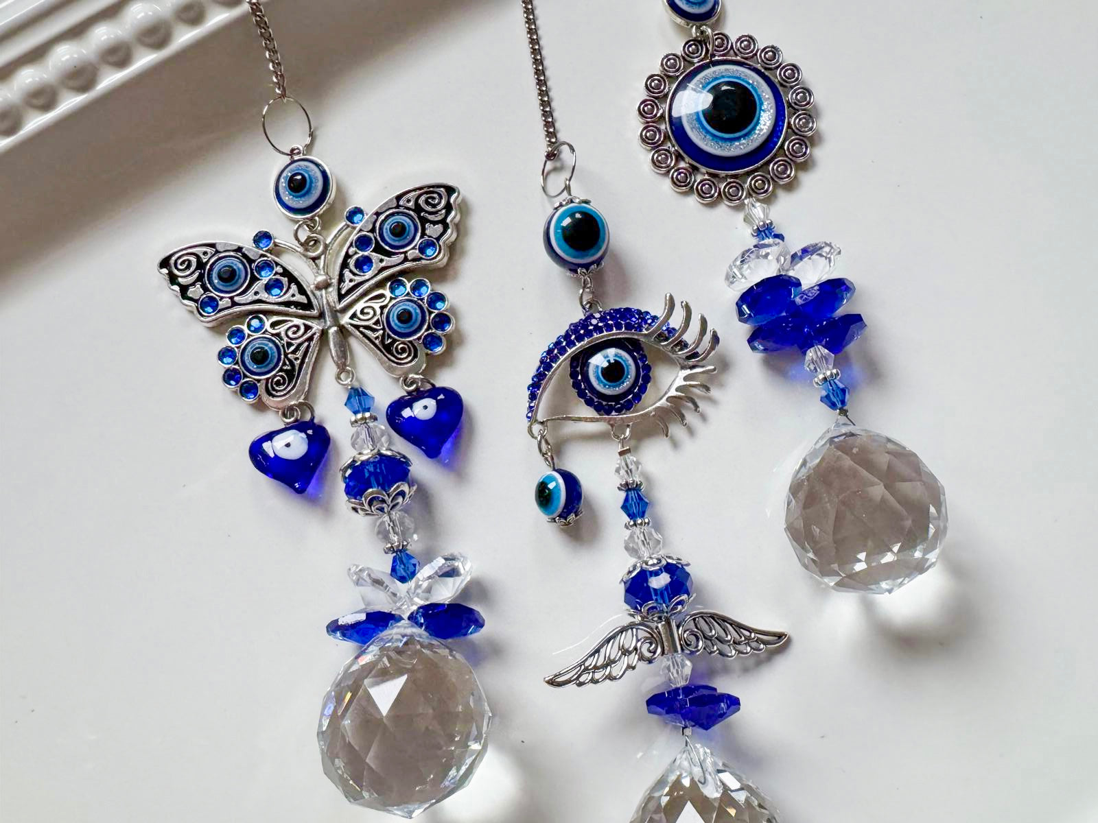 Evil Eye Rainbow Catcher Window Hanger