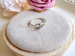 Evil Eye Sterling Ring || tanzanite
